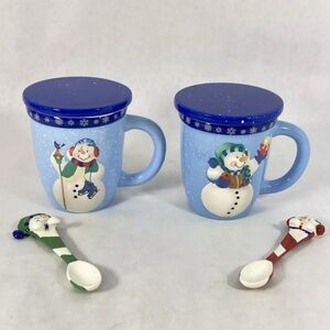 Snowman Mug and Spoon Set - Blue